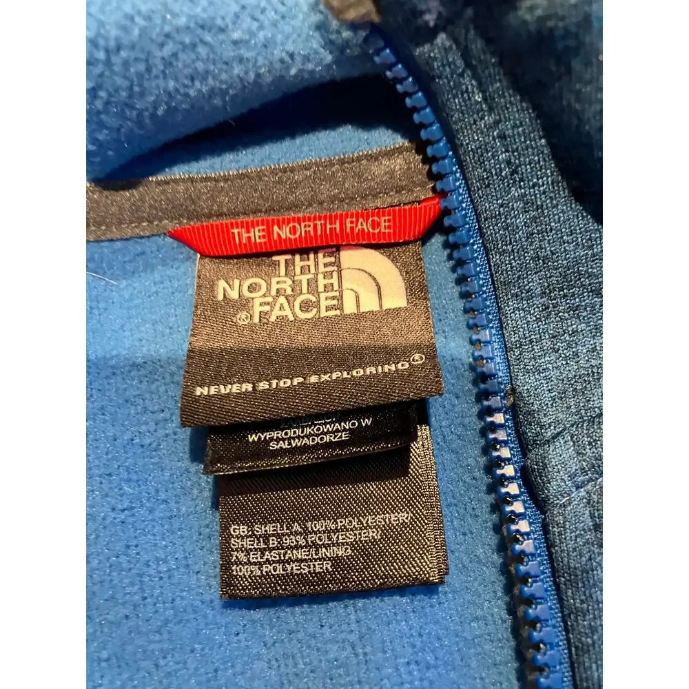 The‎ North Face Men's XL Blue Full Zip Hoodie Jacket Polyester Stretch